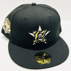 New‎ Era Houston Astros Tiger Print 45 Years 59FIFTY Fitted Hat Cap 7 7/8 Black